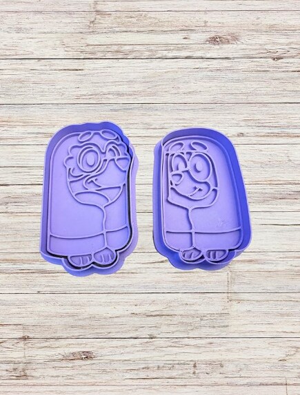 Heeler Sisters  Here Come the Grannies 2pc Cookie Cutter and stamp size 3.25-3.5