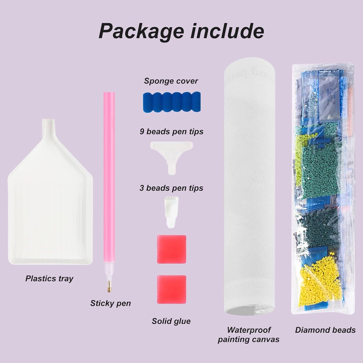 Diamond Painting Kits for Adults, 5D DIY Diamond Art Kits for Beginners Round Full Drill Diamond