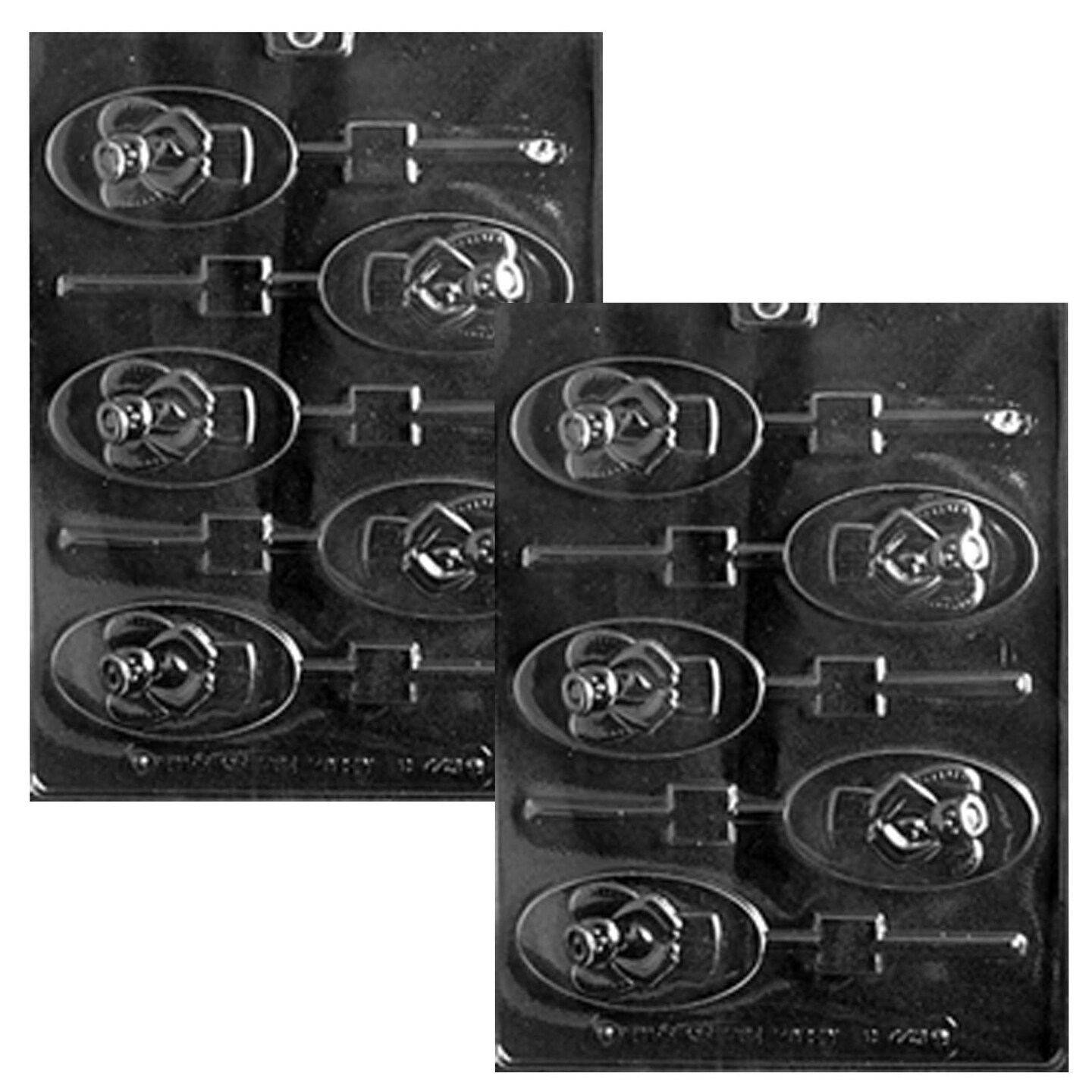Oval Angel Lolly Chocolate Mold for Elegant Holiday Treats