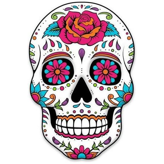 12&#x22; Metal Embossed Sign: Sugar Skull