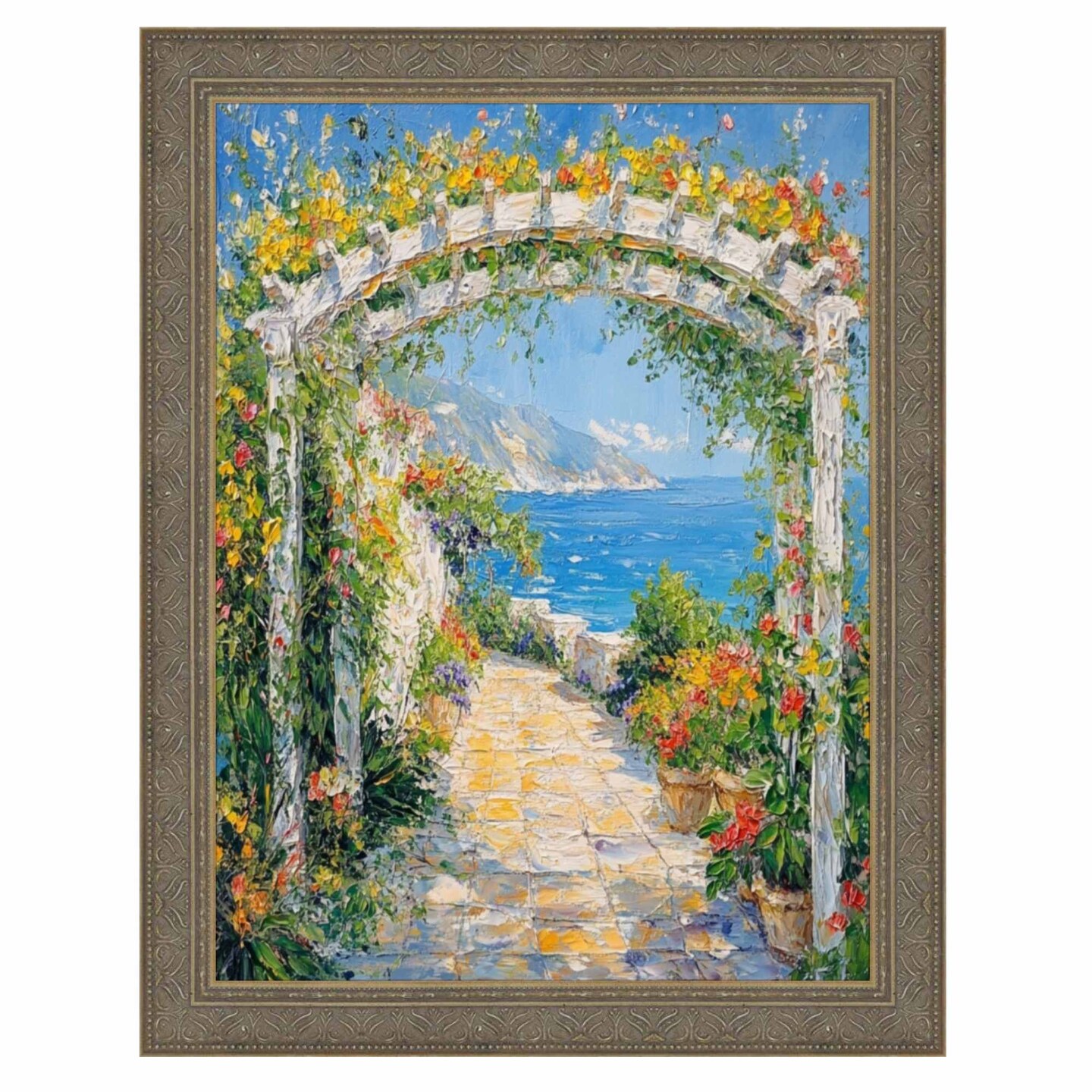 Aged Silver Ornate Shadow Box Picture Frame 12x12 frame