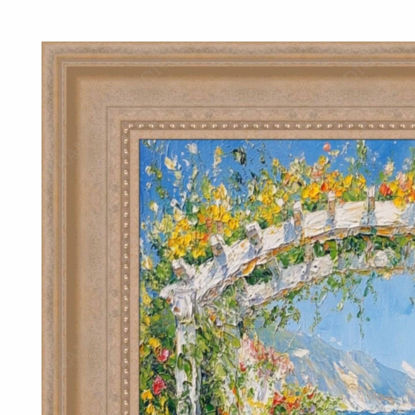 Wide Silver Leaf Scoop With Beads Picture Frame 11x11 frame