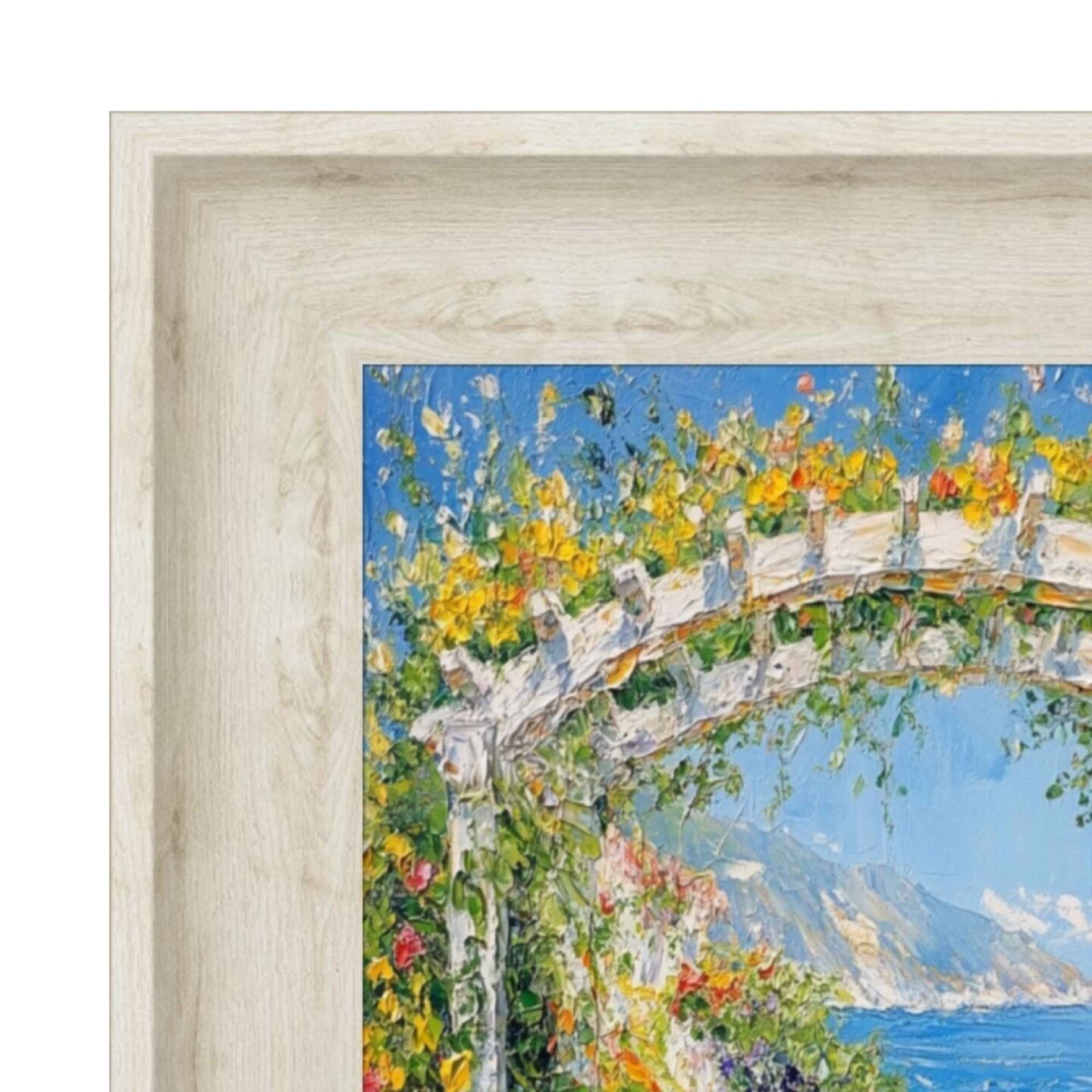 Wide White Wash Scoop Wooden Picture Frame 30x40 frame