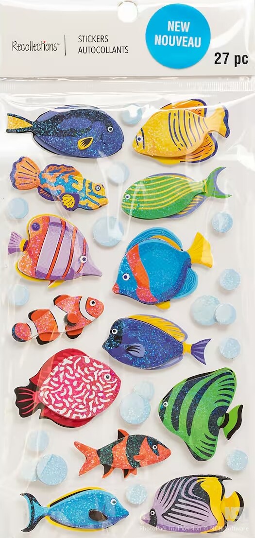 Recollections Tropical Fish Dimensional Stickers