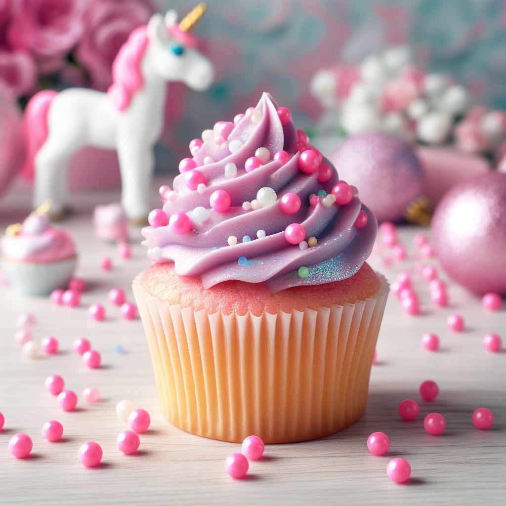 Krazy Sprinkles - Pink Pearl 8mm Beads (1/2 Cup, 1x Jar) for Cakes, Ice Cream & Cookies