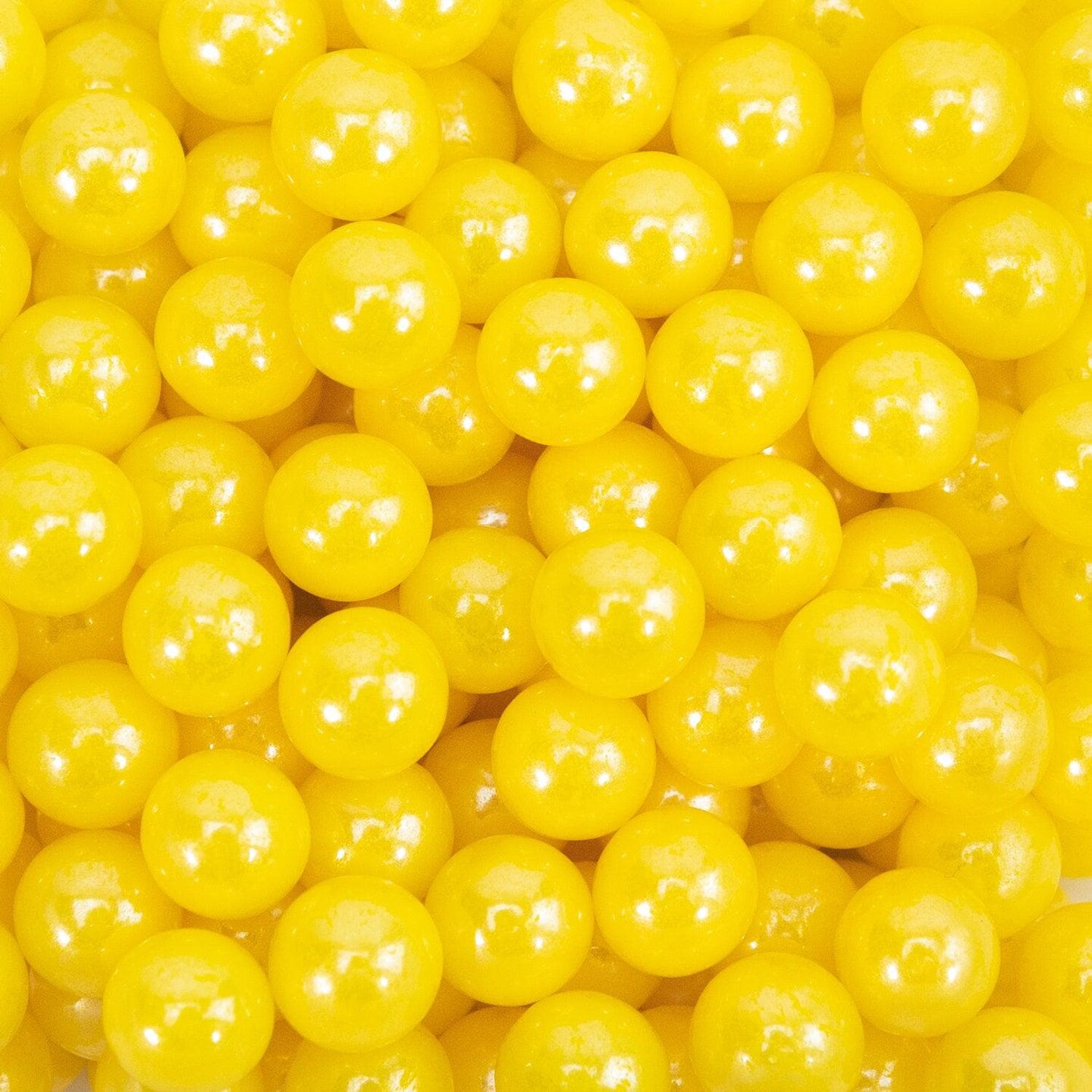 Krazy Sprinkles - Yellow Pearl 8mm Beads (1/2 Cup, 1x Jar) for Cakes, Ice Cream & Cookies