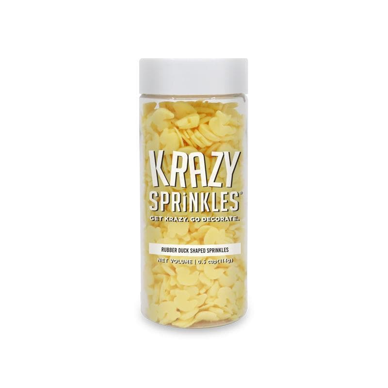 Krazy Sprinkles - Rubber Ducks (1/2 Cup, 1x Jar) for Cakes, Ice Cream & Cookies