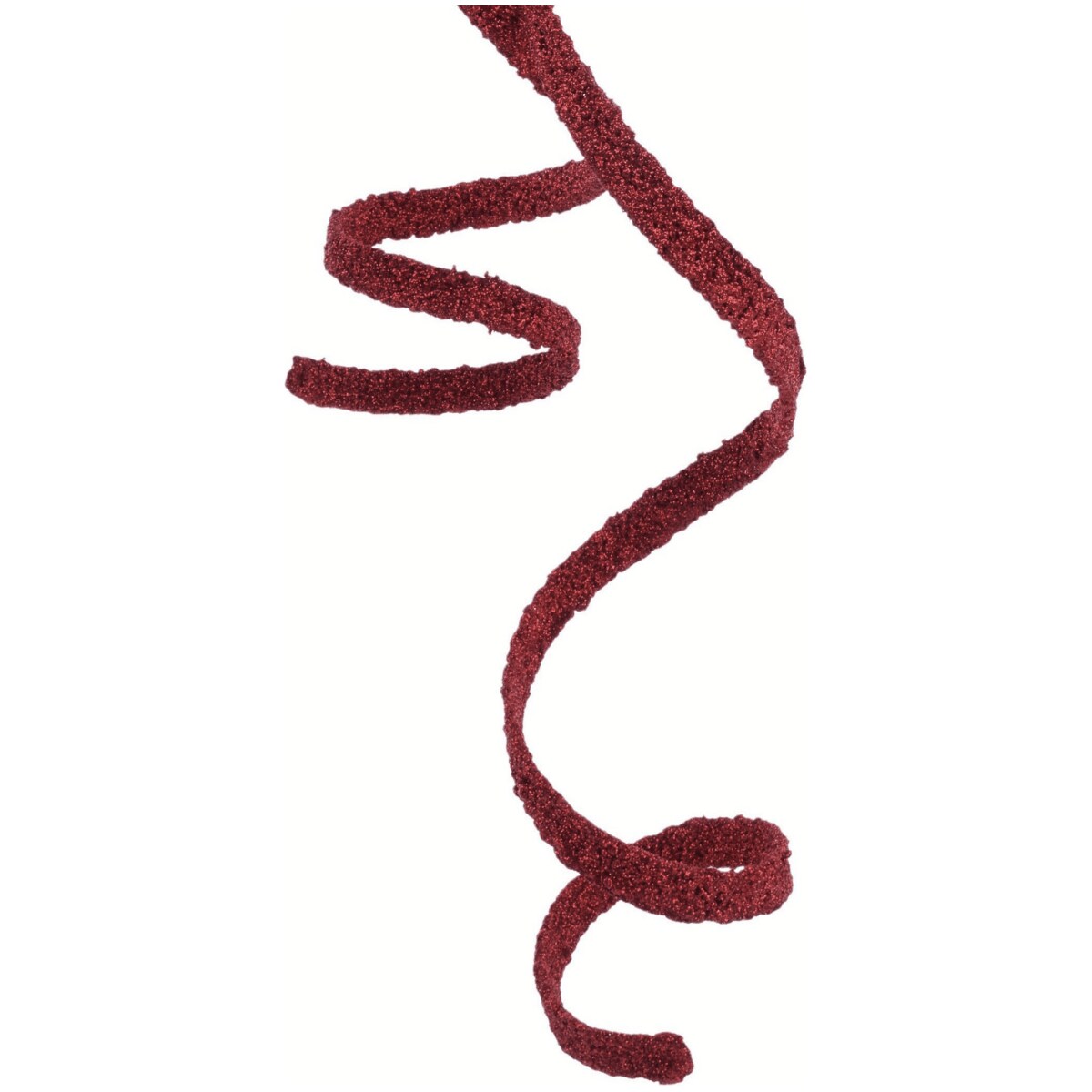 46&#x22; Glitter Beaded Ribbon Spray: Red