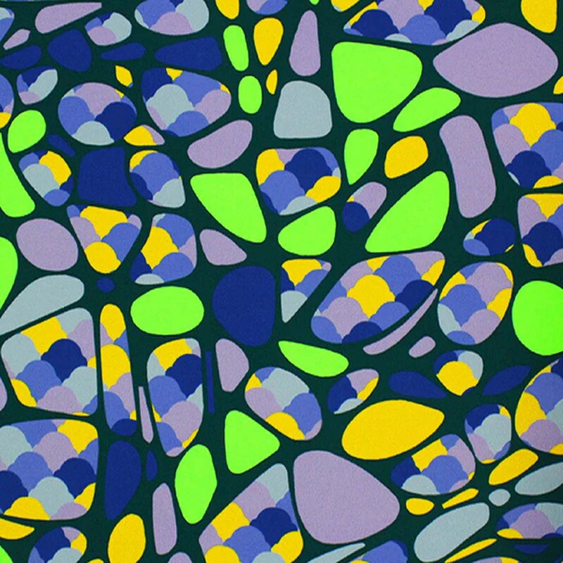 Neon Party Pebbles Printed Spandex Fabric