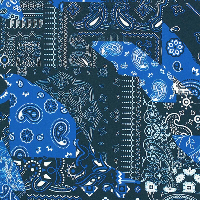 Paisley Patchwork Printed Spandex Fabric
