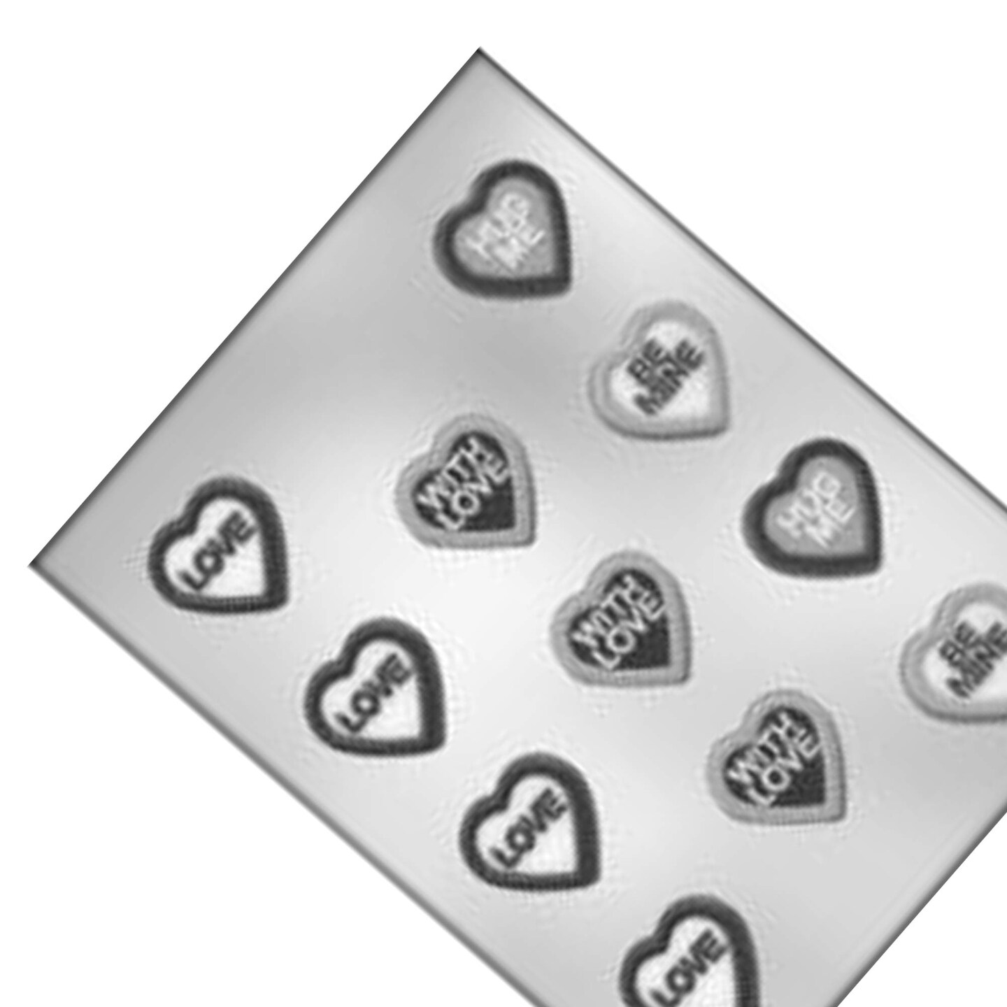 Heart with Messages Chocolate Mold for Personalized Treats