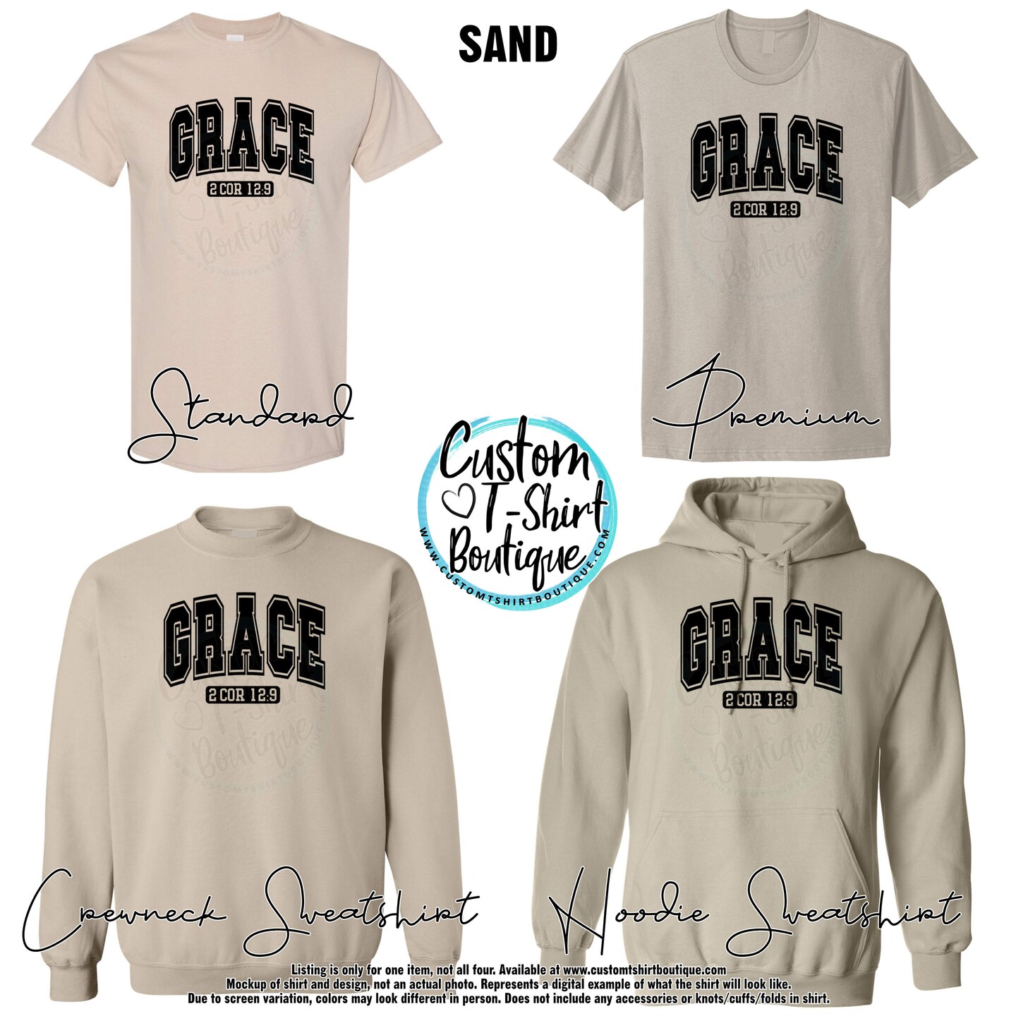 Grace Christian Faith T-Shirt, Sweatshirt, or Hoodie - Bible Scripture T-Shirt - image10