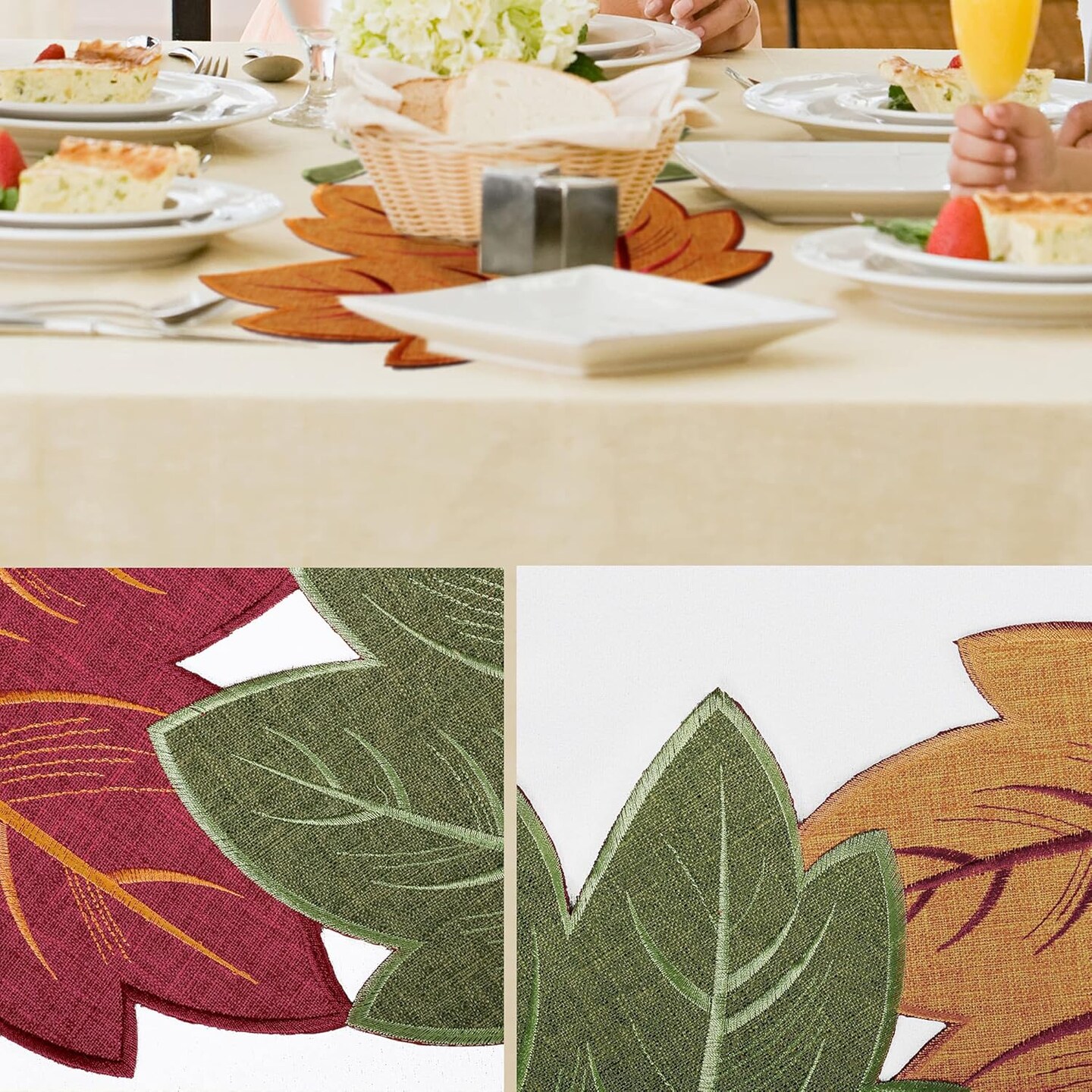 Thanksgiving Leaves Table Runners, Fall Decor for Home, 13 Inch x 36 Inch