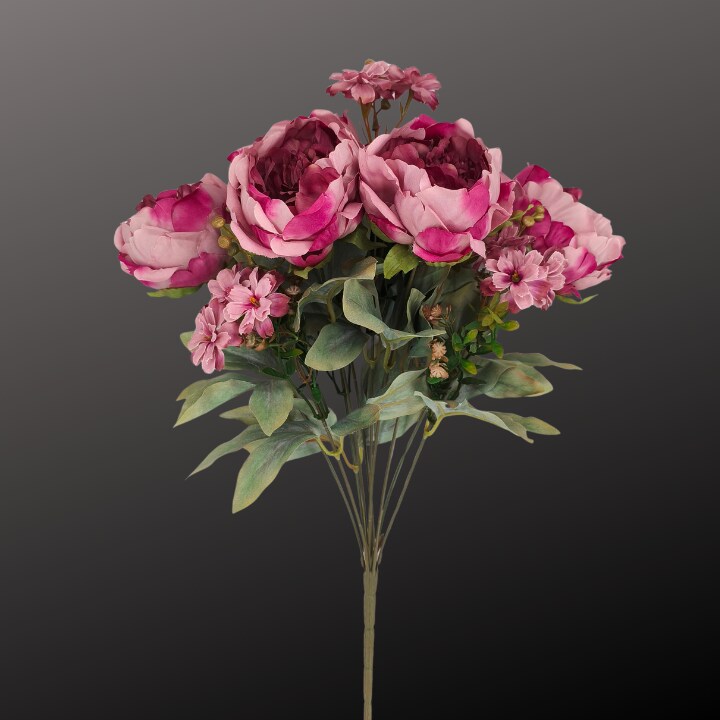 23&#x22; Mauve Peony Bush &#x2013; 10 Faux Stems for Bouquets &#x26; Arrangements-85323-MV