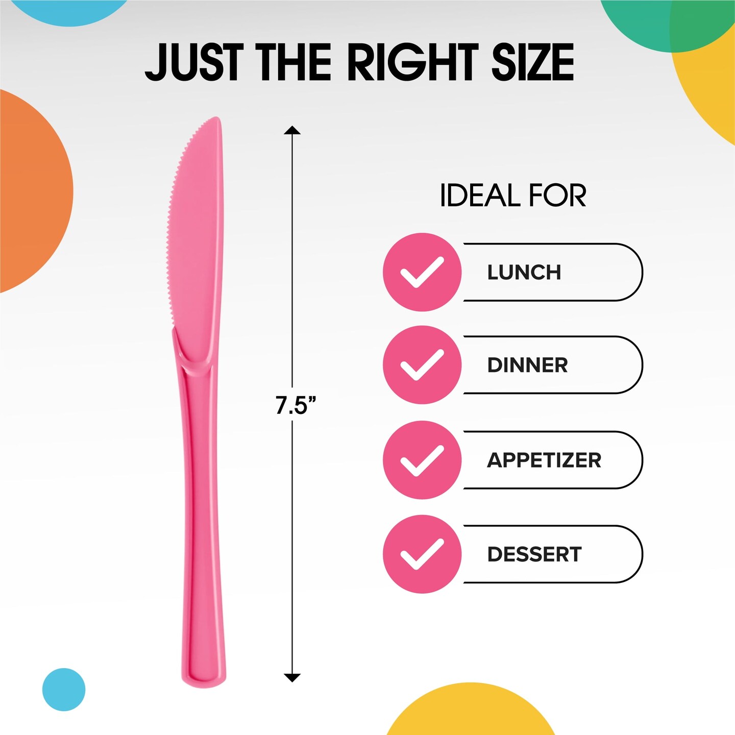 Party Solids 100 Pcs Disposable Utensils – Heavy Duty Plastic Cutlery Set – Premium Plastic Forks, Spoons or Knives for Parties, Events, Catering & Tableware Supplies by Exquisite