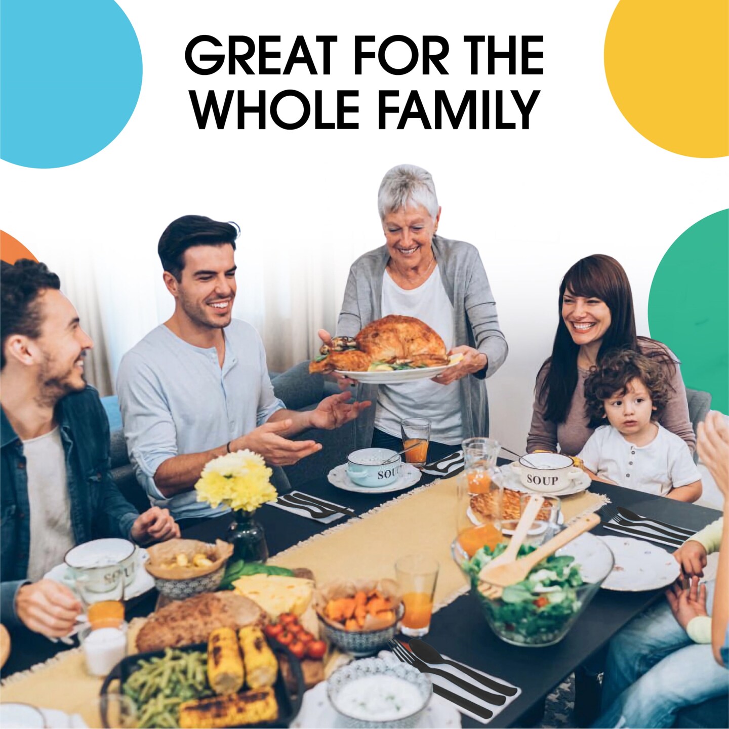 Party Solids 100 Pcs Disposable Utensils – Heavy Duty Plastic Cutlery Set – Premium Plastic Forks, Spoons or Knives for Parties, Events, Catering & Tableware Supplies by Exquisite