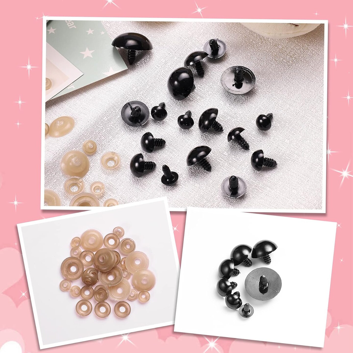 80pcs Large Safety Eyes Crochet Dolls