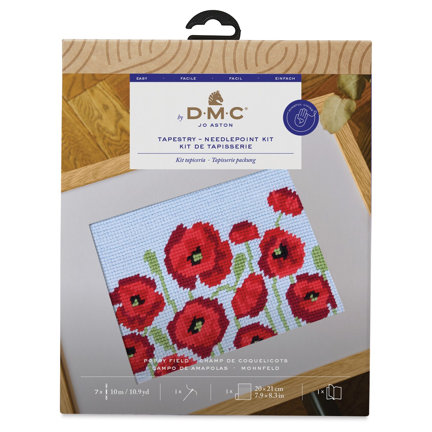 DMC The Designer Collection Easy Tapestry &#x26; Needlepoint Kit - Poppy Field