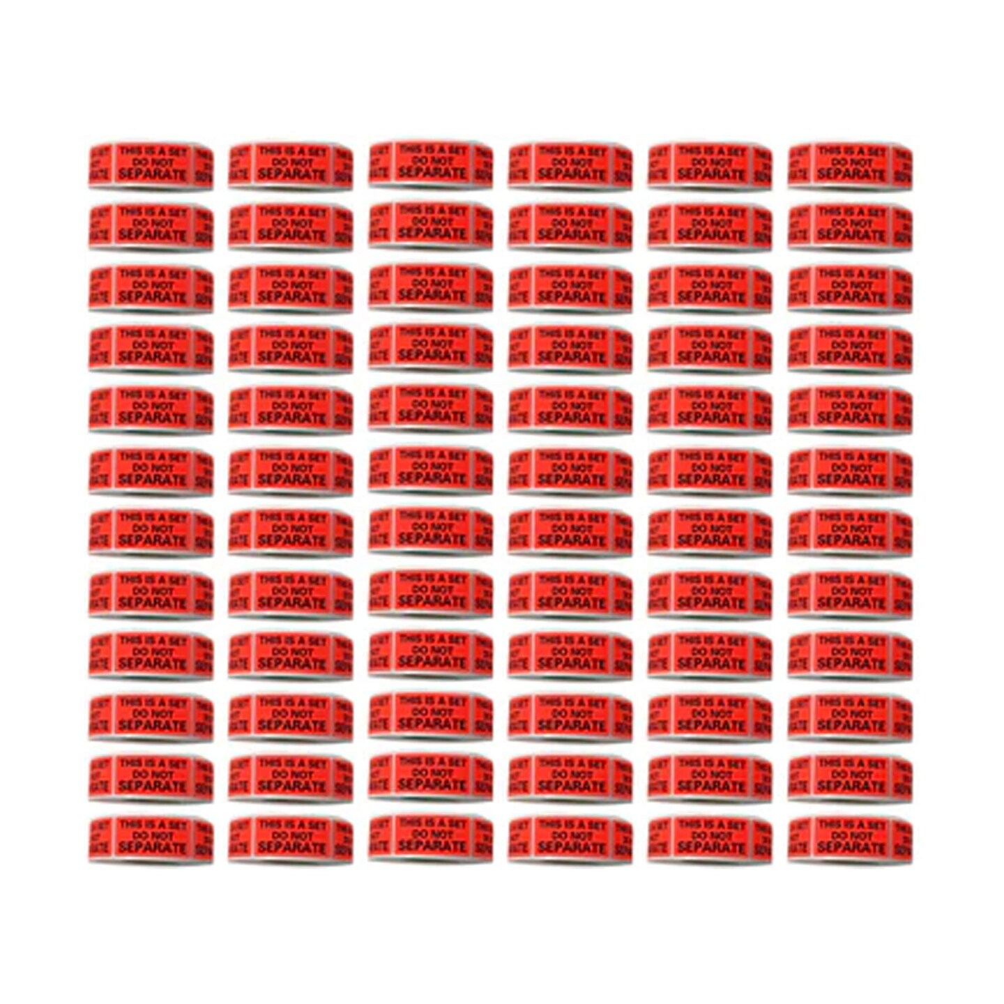 1&#x22; x 2&#x22; Red This Is a Set Do Not Separate Labels 2 Count
