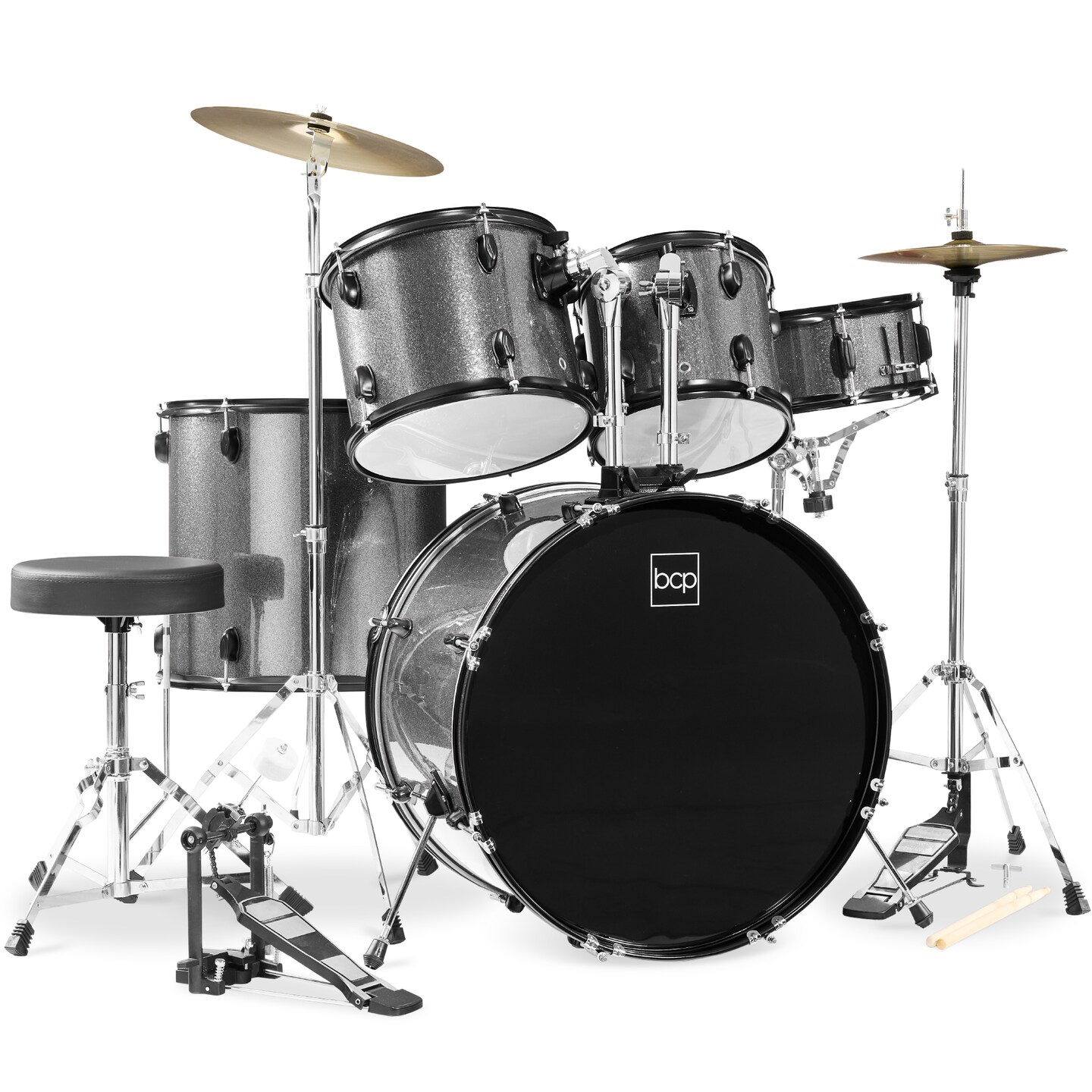 Best Choice Products 5-Piece Beginner Drum Set w/ Snare, Bass