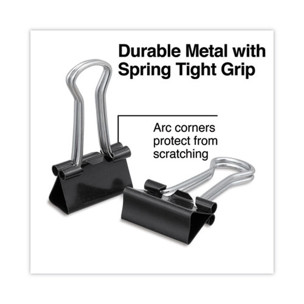 Universal Binder Clip Value Pack - Small, Black/Silver (36/Pack)