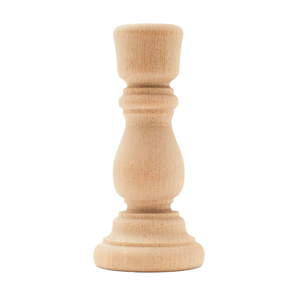 Wood Candle Sticks, 3", 2/Pack – Unfinished Wooden Holders for Crafting, Painting & DIY Decor