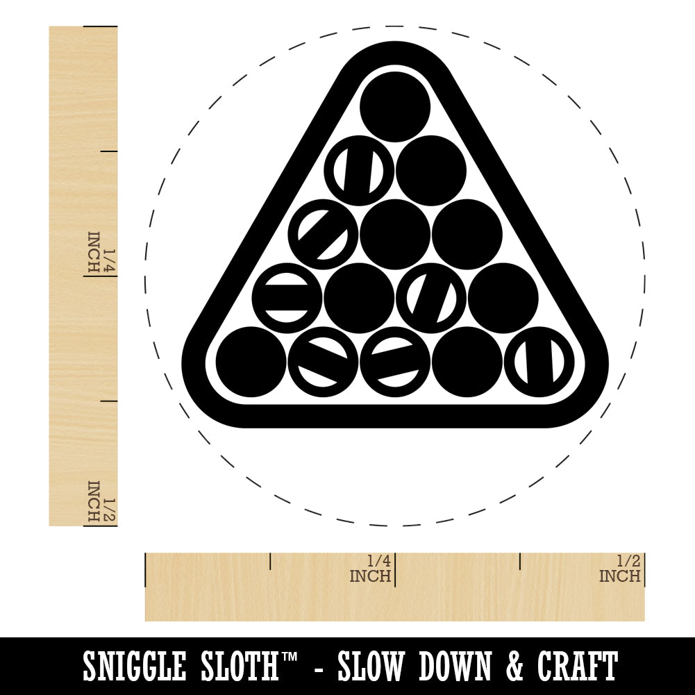 Billiards Balls Pool Table Rubber Stamp for Stamping Crafting Planners