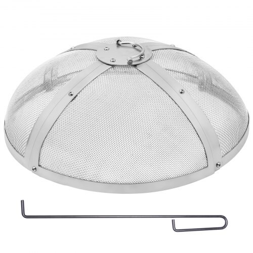 Fire Pit Spark Guard Stainless Steel Round Mesh Cover Heat Resistant