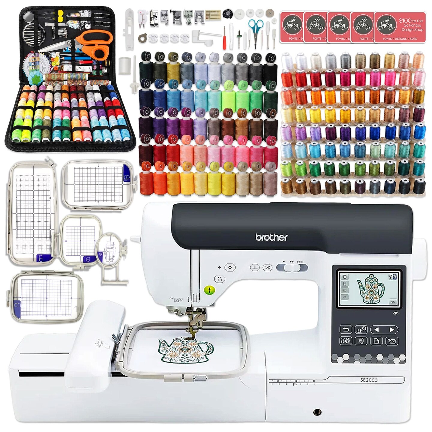 Brother SE2000 Combo Embroidery & Sewing Machine All-in-One Bundle