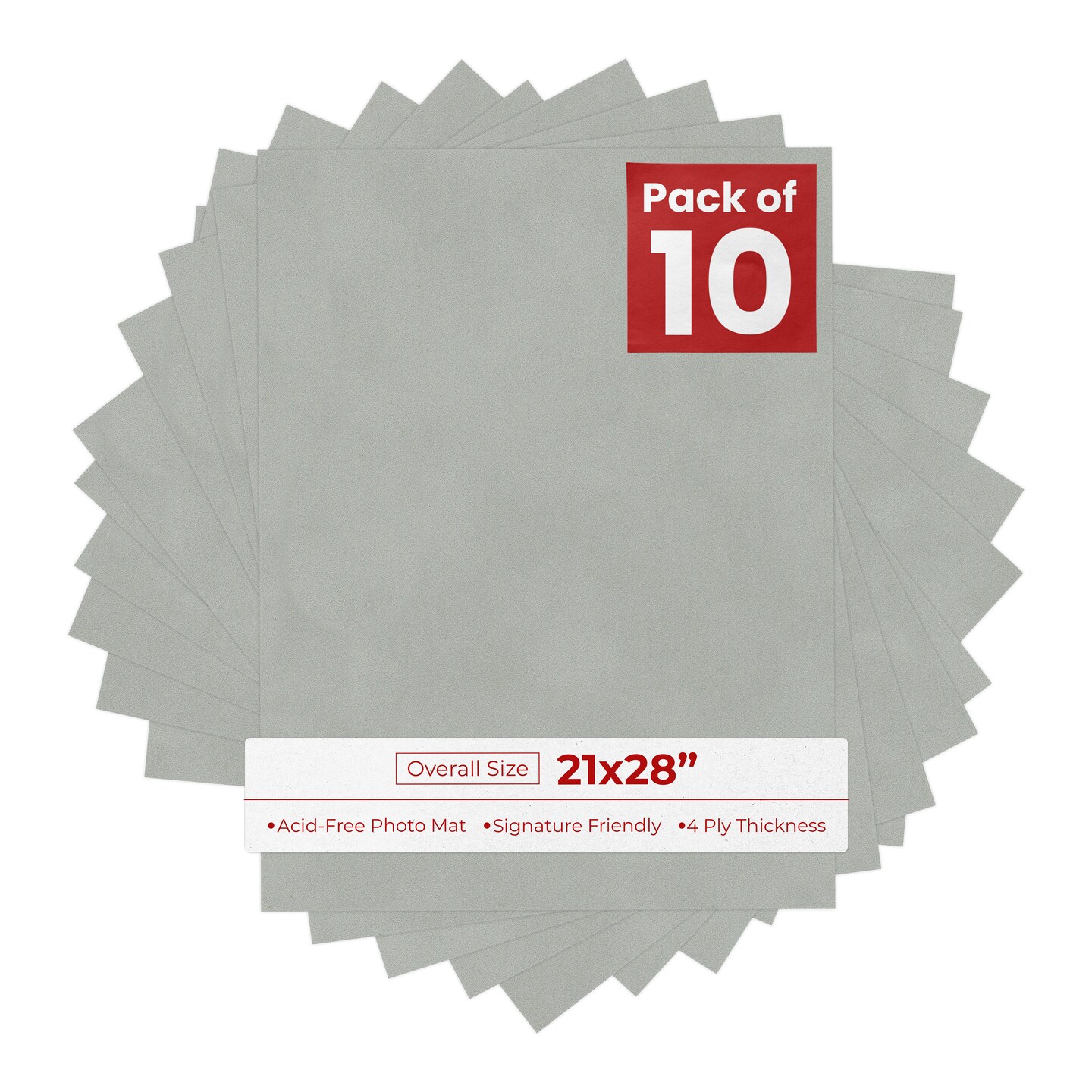 21x28 Light Grey Suede 21x28 Uncut Mat Board - Blank Sheets, No Opening ...