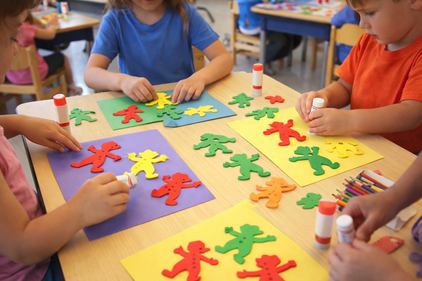 Clown Foam Shapes 3" x 2" – 60pcs Colorful Foam Cutouts for Kids Crafts, Classroom & Party Projects