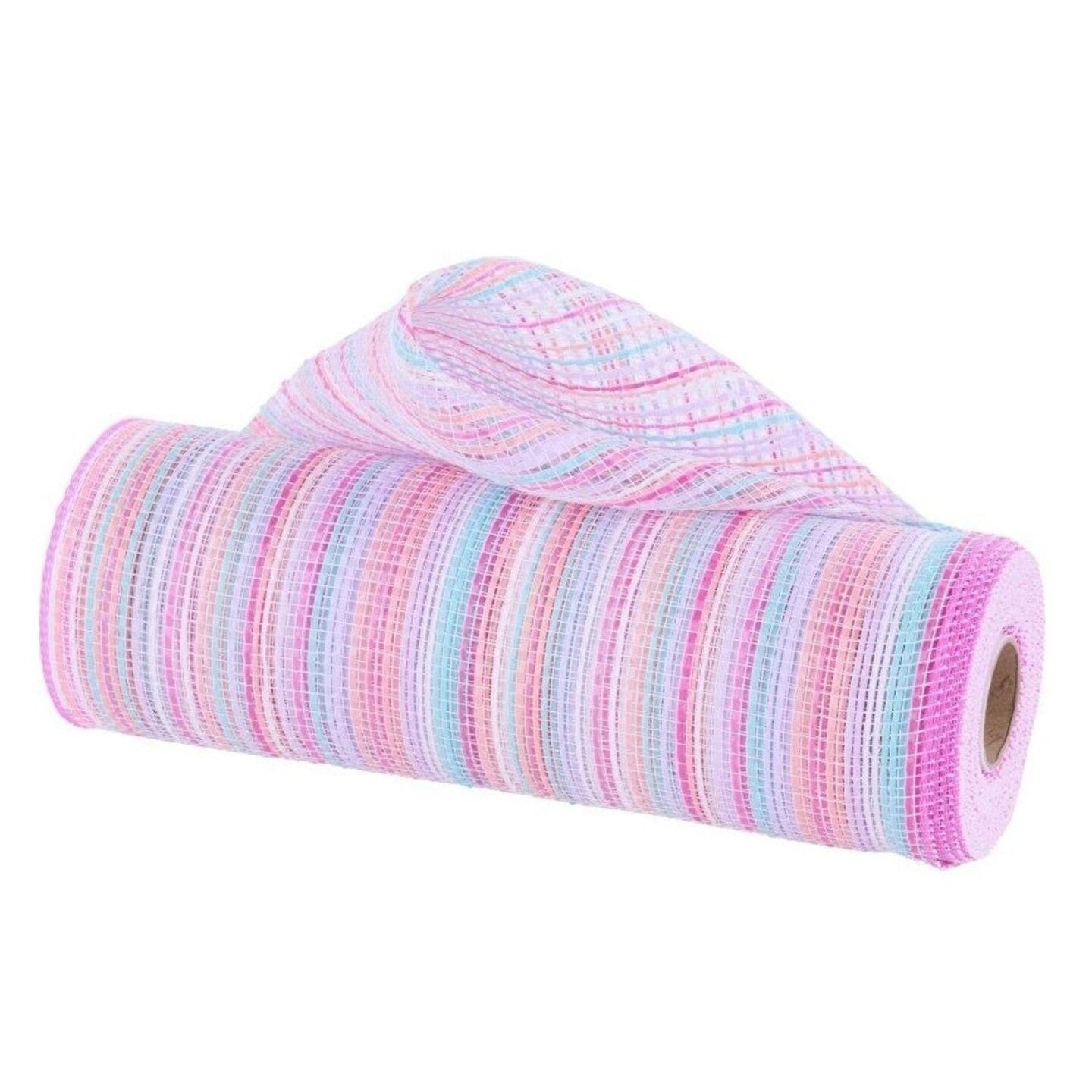 10" Vertical Multicolor Stripe Mesh: Pink/Blue/Lavender (10 Yards)