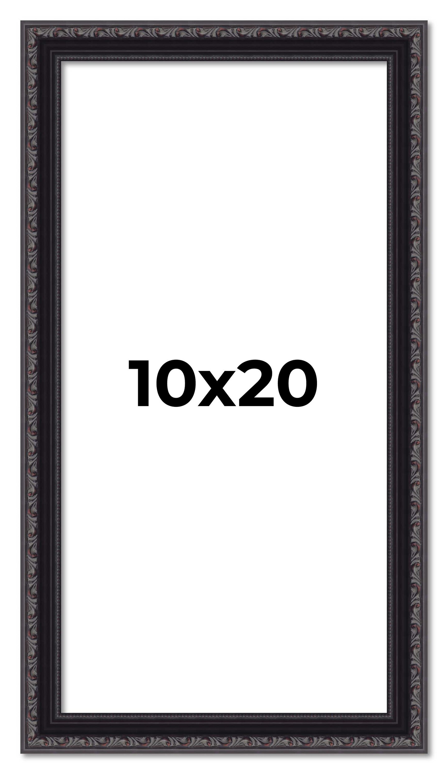 Panoramic Antique Red Picture Frame - UV Acrylic, Foam Board Backing, Hanging Hardware