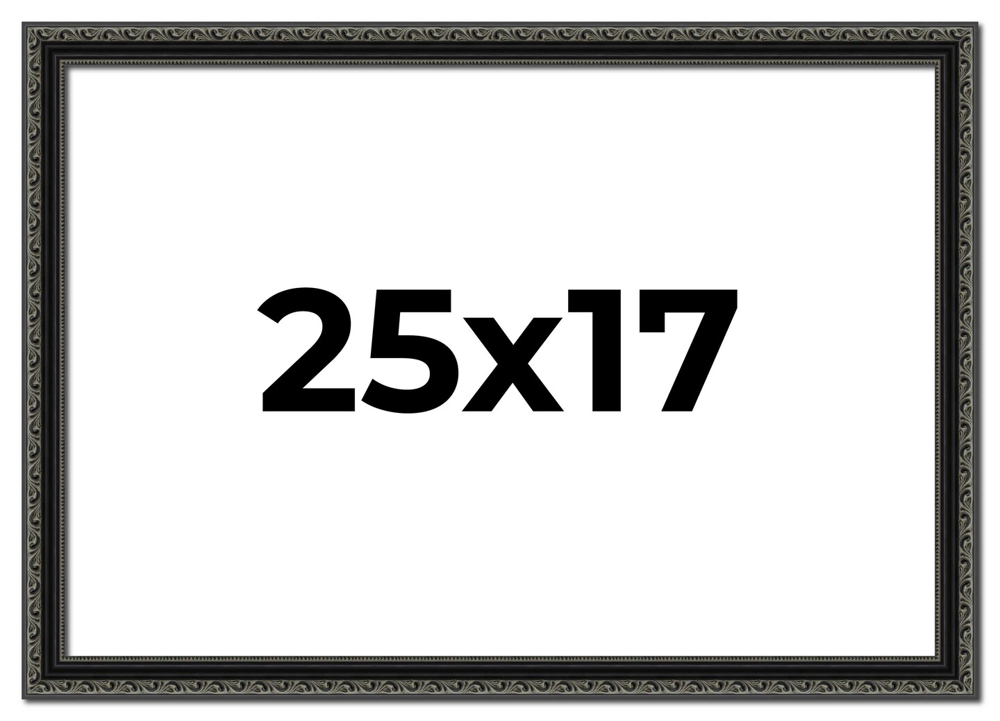 Antique Black Picture Frame - UV Acrylic, Backing Board, Hanging Hardware Included