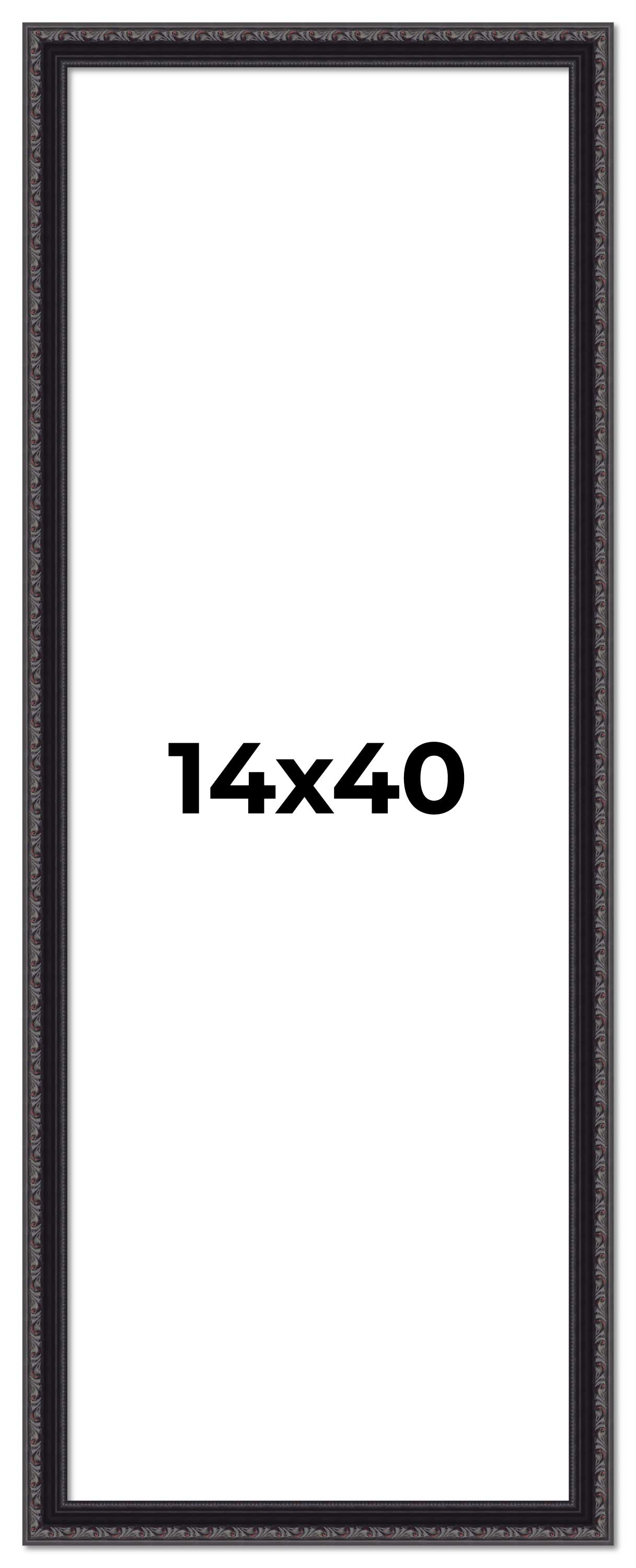 Panoramic Antique Red Picture Frame - UV Acrylic, Foam Board Backing, Hanging Hardware
