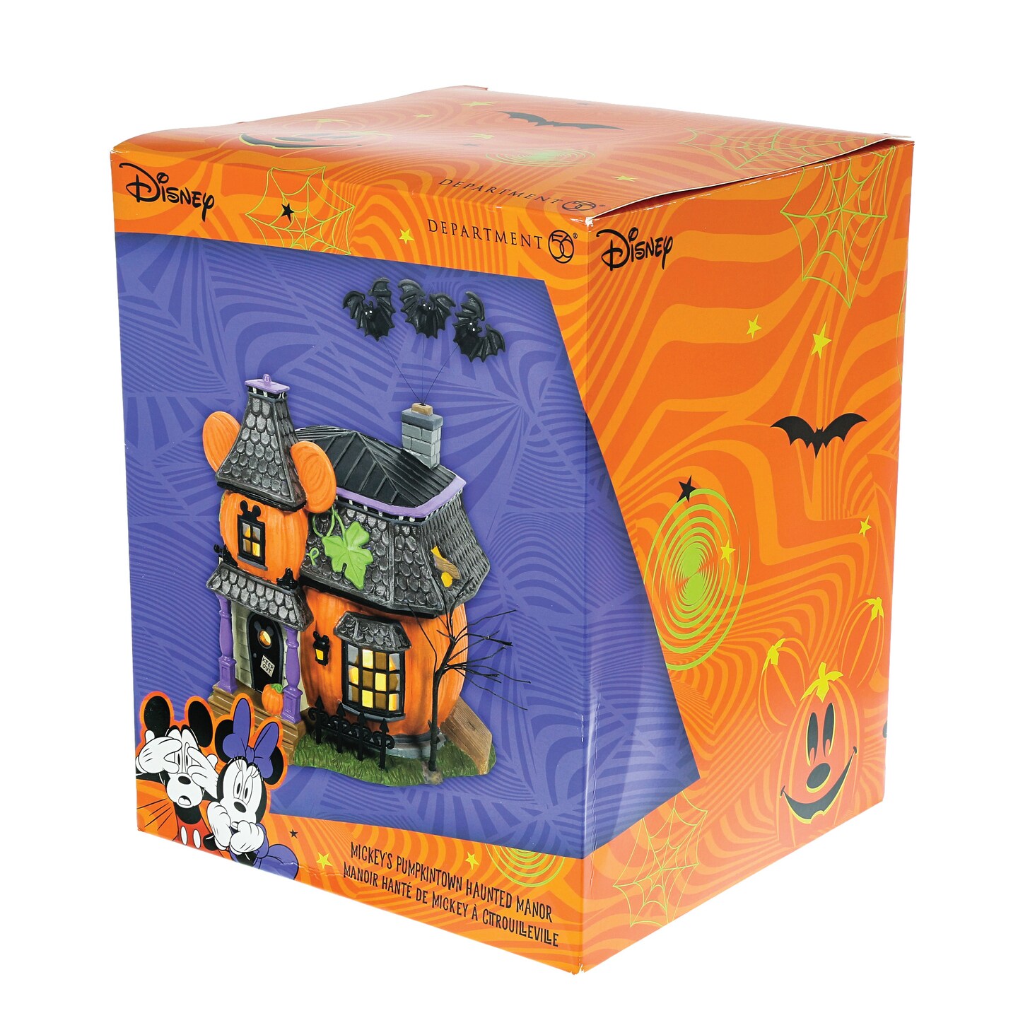Department 56 Disney Village Mickey&#x27;s Haunted Manor Halloween Lit Village Building 7in H