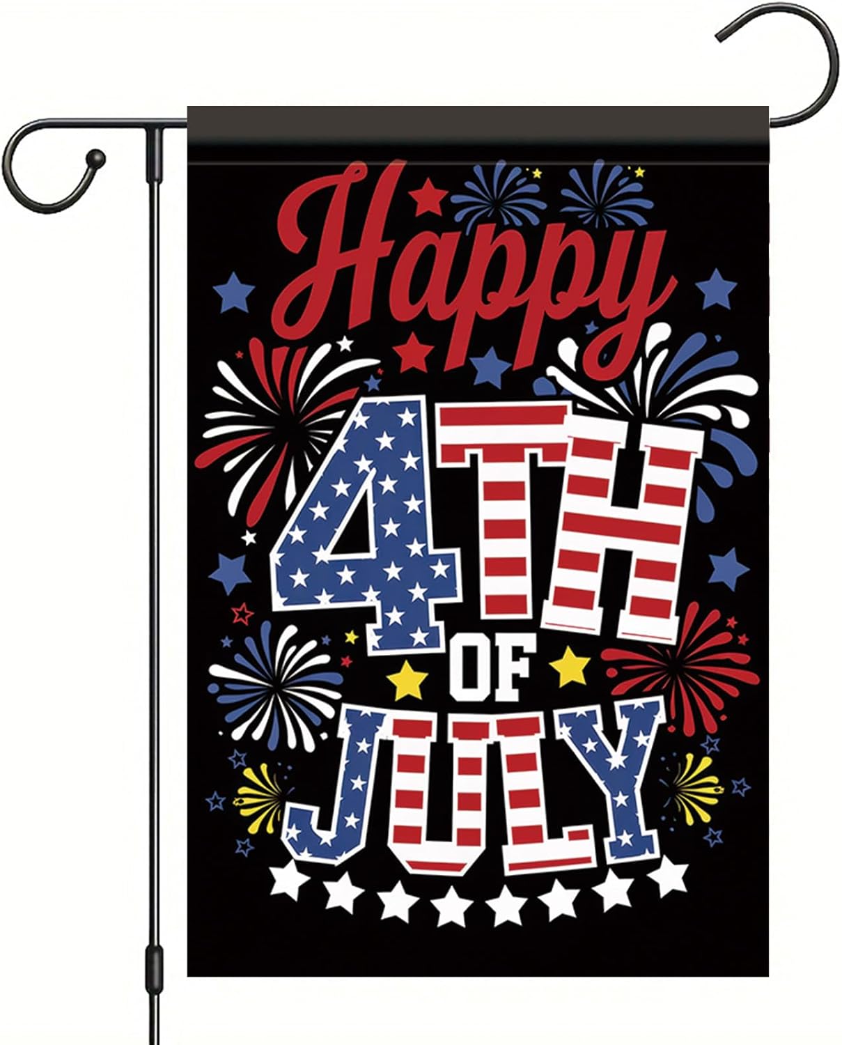 Happy 4th of July Garden Flag 12x18 Double Side Independence Day Garden Flag Fourth of July Outdoor Decorations