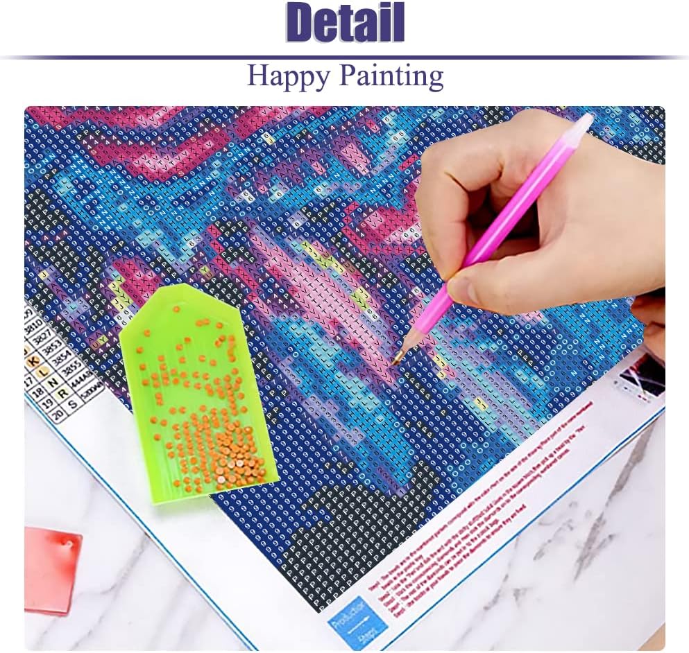 Books Diamond Art Painting Kits for Adults,Flowers Diamond Painting Kits for Beginners,5D DIY Full Drill Diamond Dots