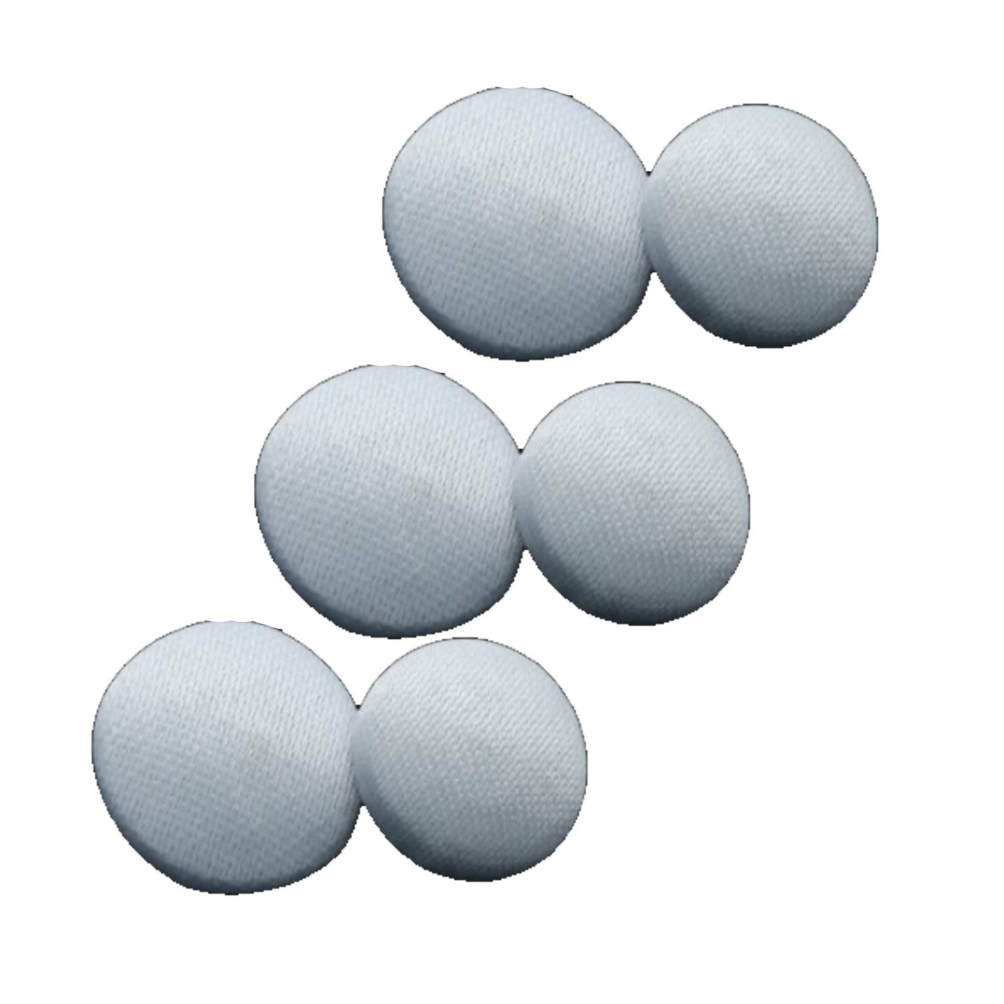 1 Dozen Bridal White Buttons with Canvas Backing 12.5mm for Wedding Dresses & Gowns