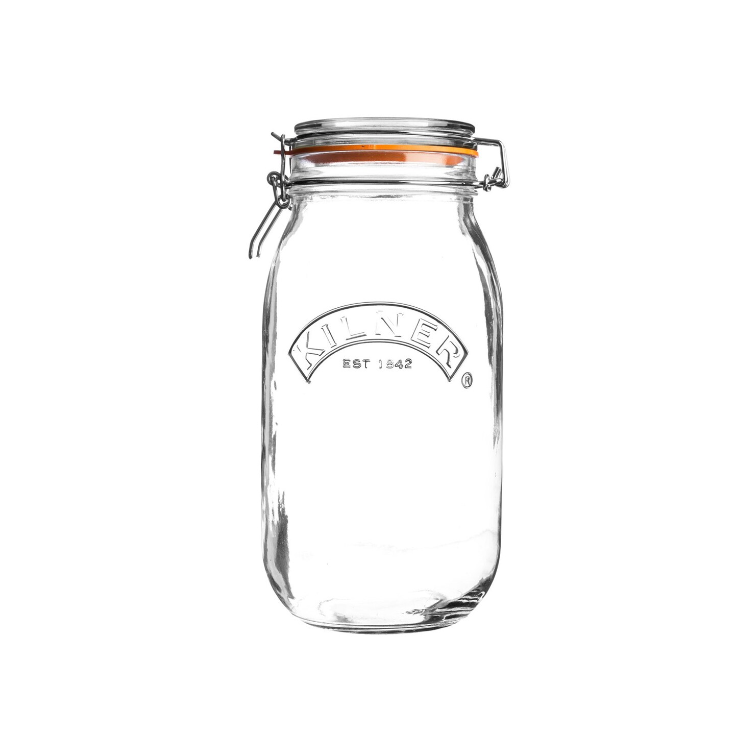 Kilner Round Clip Top Jar for Canning and Food Storage, 68 Ounce