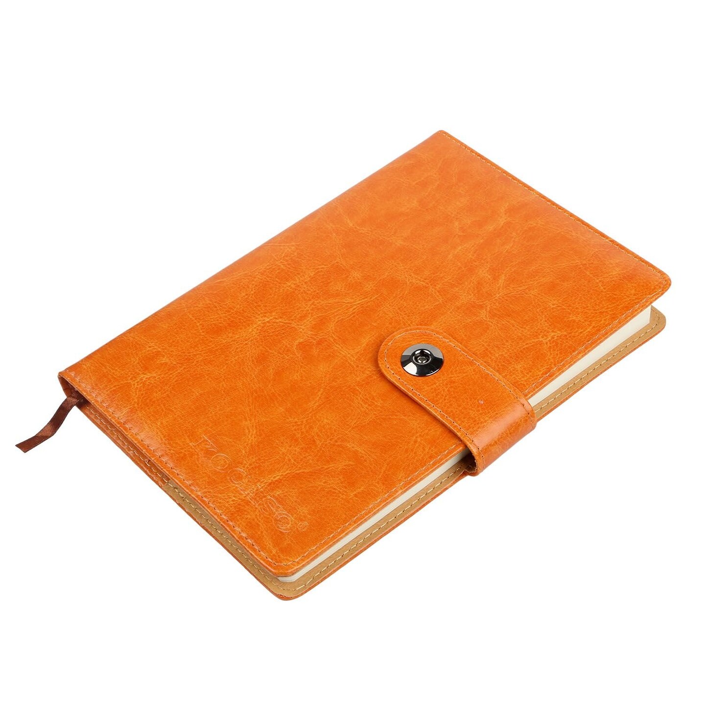 Edge Collections -6" x 8.9"-Orange-Stylish Notebook with Calendar and World Map-1 pcs