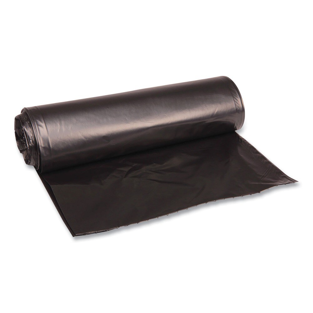 Boardwalk 33 in. x 39 in. 33 gal. 1.6 mil Recycled Low-Density Polyethylene Can Liners - Black (100/Carton)