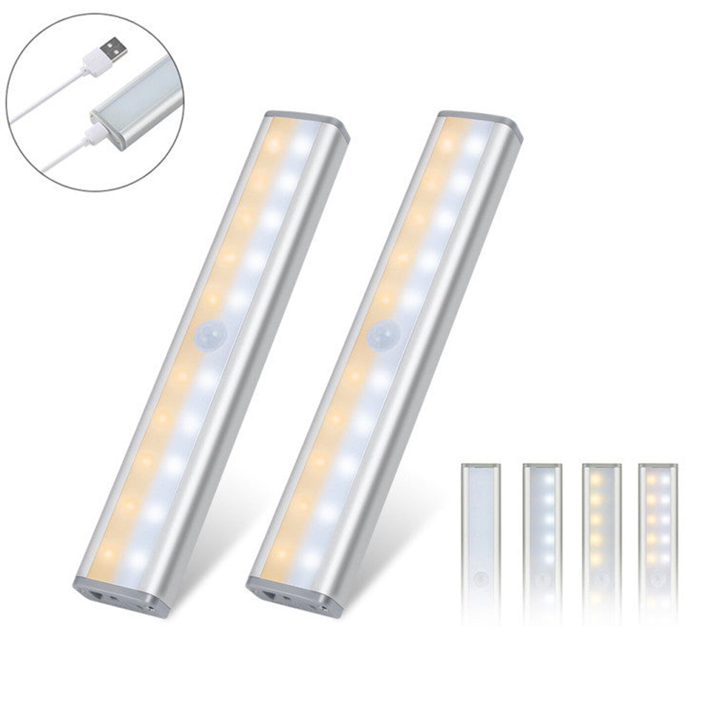 Edge Collections - White - 7.5" x 1.5" - Motion - Sensing LED Light Bar for Versatile Illumination