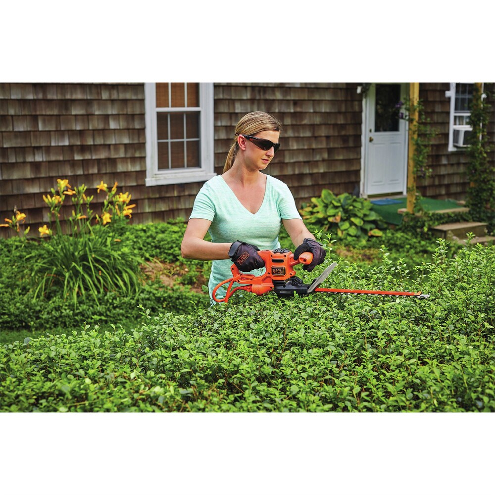 Black & Decker 120V Dual-Action Blade 16 in. Corded Hedge Trimmer
