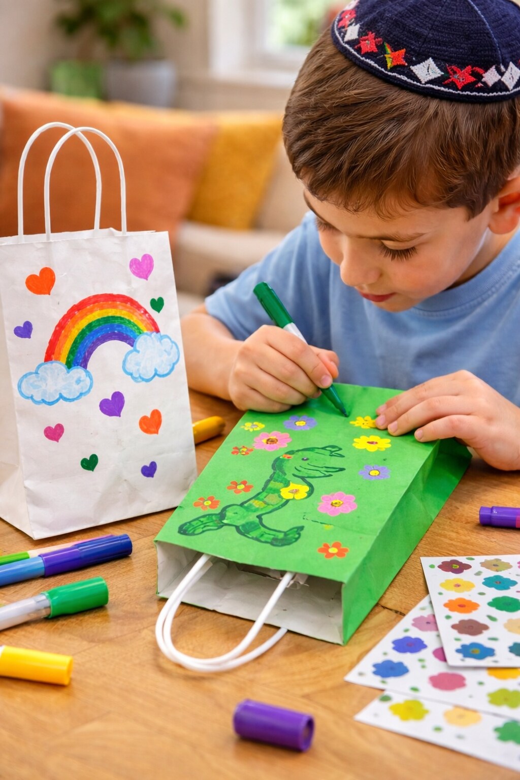 Paper Bags, 10" x 5" x 3", Assorted Colors, (Pack of 12) – Classroom Crafts, Party Favor & Gift Bags