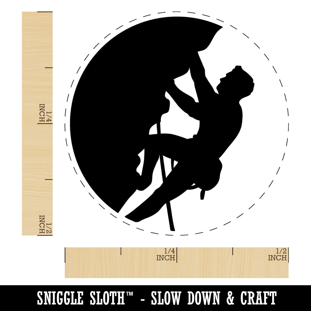 Mountain Climber Rock Climbing Hiking Rubber Stamp for Stamping Crafting Planners