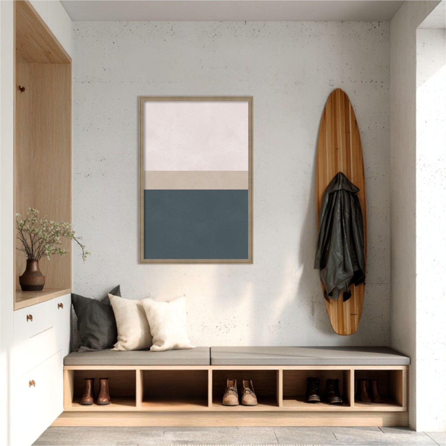 Amanti Art Framed Fabric Pinboard Color fusion 5 Printed Bulletin Board for Use as a Vision Board or Wall Organization