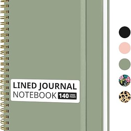 Edge Collections -6" x 8"-Green-College Ruled Spiral Journal for Writing and Note Taking-1 pcs