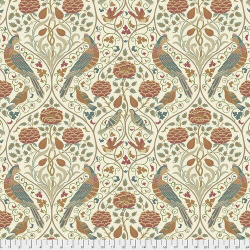 Fabric FreeSpirit Morris & Co. Linen Large Seasons by May by the Quarter Yard PWWM045.LINEN