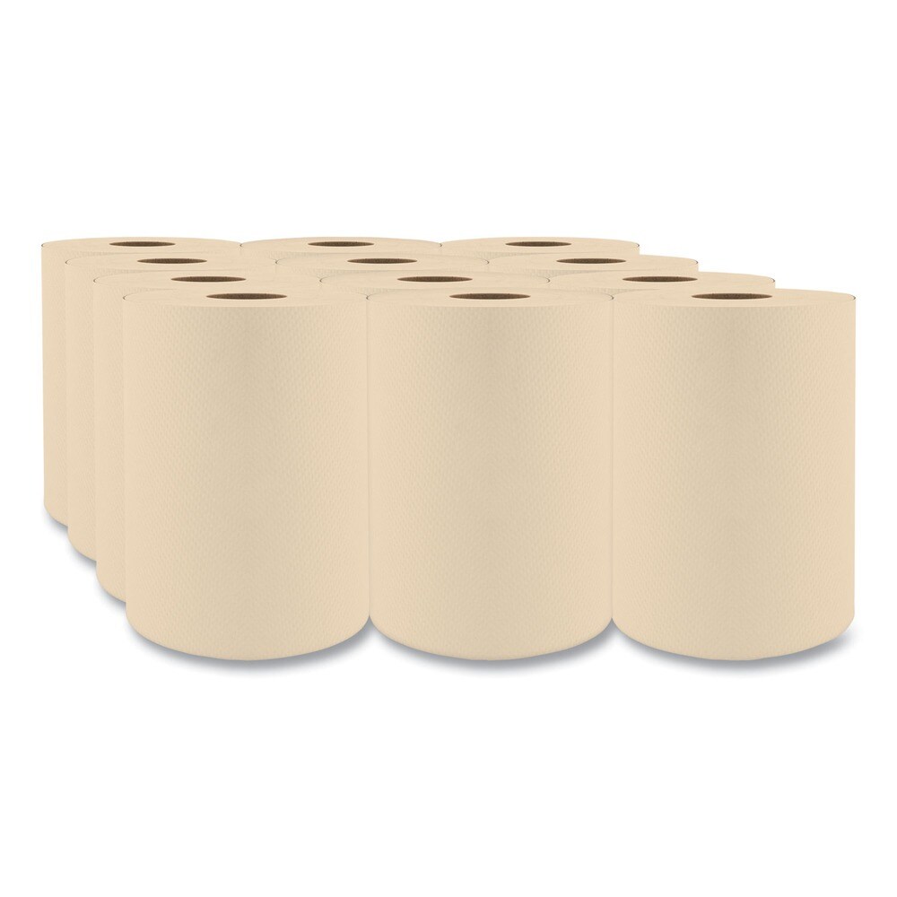 Cascades PRO 7.88 in. x 350 ft. 1-Ply Select Hardwound Roll Towels - Natural (12 Rolls/Carton)